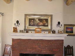 The Fireplace in the Casa De Gailvan Dining Room
